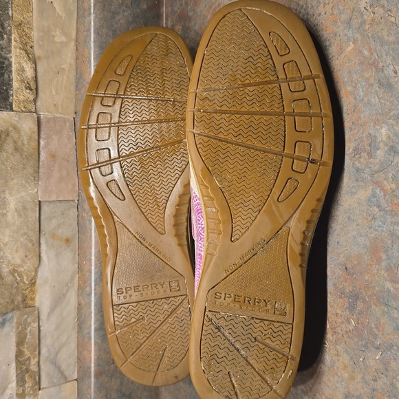 Sperry Women's Cream and Pink Loafers - Picture 5 of 6